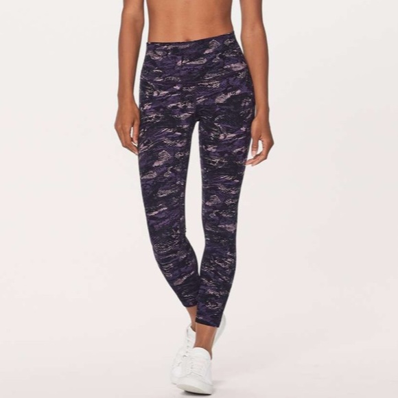 lululemon athletica Pants - Lululemon Align Pant II 25" Rip Wave Purple Thunder Black Nulu size 4